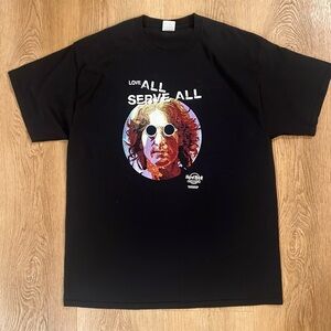 Hard Rock Sacramento John Lennon T Shirt Men’s XL Black Graphic Cotton Crew Neck